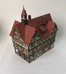 Kibri Ho 8400 Half Timbered Rathaus 7" X 4-1/2" 7-3/4" Cupola Loose. Fixed Price $49.99.