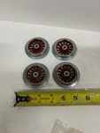 Mew Model Engineering Works Red Spoked Standard Gauge Locomotive Wheel Set Of 4. Fixed Price $44.00.