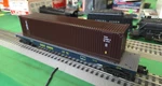 K-line K6992 Csx Classic Flat With Cargo Container, Stakes And Bulk Heads. Fixed Price $30.00.