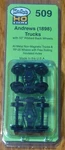 Kadee Ho Scale #509 Andrews (1898) Trucks W/33" Wheels Ribbed Back Pair). Fixed Price $11.68.