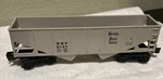 Lionel 6137 Gauge Nickel Plate 2 Bay Hopper Railroad Train Metal Wheels. Fixed Price $16.00.