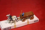 1498 Preiser Miniatures Horse-drawn Ore Wagon W/driver & Horses 468. Fixed Price $27.50.
