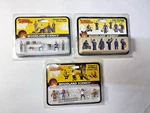 3- Woodland Scenics Accents Firemen, Train Personel & Checkers Players BX-11. Fixed Price $29.99.