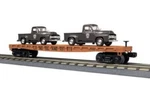 Mth Railking Long Island Flat Car W/ Pickup Trucks 30-76671 Gauge Freight Lirr. Fixed Price $134.99.