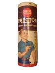 Vtg 50S 60S Ac Gilbert Erector 10021 Beginners Set Round Canister Construct Toy. Fixed Price $39.99.