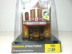 Woodland Scenics BR5054 Built Ready Ho Scale Theater Building Lighted Nib. Fixed Price $87.95.