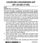 Micro Trains Scale Coupler Conversion Kit Pilot Face Atlas RS11 00132030. Fixed Price $20.82.