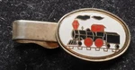 Vintage Train Locomotive Black And Red Enamel Tie Clip Bar. Fixed Price $12.99.