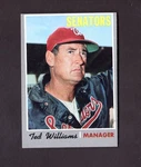 1970 Topps # 211 Ted Williams Ex/mt Cond Washington Senators Shipping Is Free. Fixed Price $11.95.