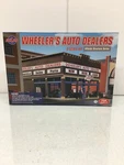 Atlas #6917 Hillside Structure Series "o" Wheeler's Auto Dealers Kit New In Box. Fixed Price $69.95.
