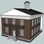 Scale Court House Model Kit 1:87. Fixed Price $29.99.
