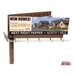 Modern Twosided Roadside Billboard W/signage - Ho Scale Blma Built New Oop. Fixed Price $87.95.