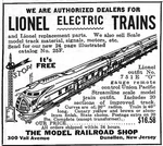 1935 Ad Lionel Electric Trains No 751E Union Pacific Streamline $16.58. Fixed Price $8.00.