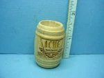 Miniature Hollow Wooden Barrel Laser Etched Acme Hardware 1/12 Scale. Fixed Price $5.00.