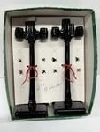 KP-003 2PK Kramer Products 4-LIGHT Street Lamps Gloss Black No Bulbs 7-1/2". Fixed Price $24.99.