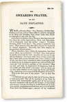 American Tract Society Swearer's Prayer Or His Oath Explained 1ST 1830. Fixed Price $52.00.