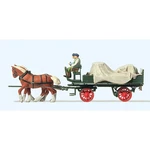 Horse Drawn Tarpaulin Wagon + Drivers (2) Preiser 30446. Fixed Price $54.61.
