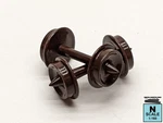 Micro-trains 00312003 (401-B-100) 33" Standard Wheel Sets (brown) Axles. Fixed Price $35.08.