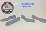 Ho Scale Rustic Stone Wall Scenery 1:87 Diorama Accessory For Train Layouts H0. Fixed Price $8.50.