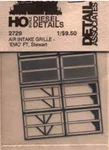 Detail Associates 2729 Ho Scale Air Intake Grille - 'emc' (emd) Ft,. Fixed Price $9.99.