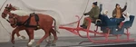 Preiser New #30420 1/87 Scale Horse Drawn Sled W/driver & Passengers. Fixed Price $47.99.