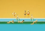 Preiser 79091 Scale Recreation & Sports Children The Pool. Fixed Price $18.99.