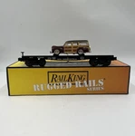 King Rugged Rails Mth 33-7614 New York Central Flat With 1948 Ford Woody. Fixed Price $29.77.