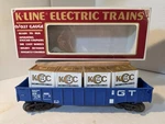 Vintage 1994 K-line # K90005IC Kcc Gondola With Crates O/O27 Gauge Train Car Ob. Fixed Price $9.99.