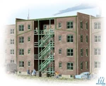 Walthers 933-3263 Parkview Terrace Background Building Kit Scale Train. Fixed Price $36.99.