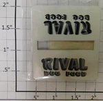 Lionel 256-50 Rival Dog Food Gray & White Metal Sign (10). Fixed Price $40.00.