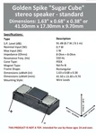 Golden Spike Sugar Cube Dual Speaker Standard GS15112H202. Fixed Price $19.99.