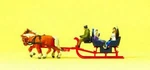 Preiser 30420 Ho Scale Tourists In The Sleigh With Driver. Fixed Price $46.99.