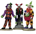 Lemax Spooky Town Evil Sinister Clowns -set Of 3 -halloween Village Carnival. Fixed Price $16.75.