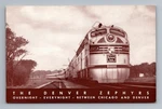 Denver Zephyr Train Postcard Burlington Route Chicago 1936 Speed. Fixed Price $14.99.