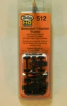 New Ho Kadee #512 Bettendorf Trucks W/33" Ribbed Back Code 110 Wheels Pair. Fixed Price $14.53.