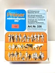 Preiser Ho Railroad Personnel, Passengers, Etc; Unpainted #336, 45 Figures. Fixed Price $30.00.