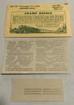 Champ Ho Scale Decal-passenger Car Titles & Numbers Bronze Gold HD-15Z. Fixed Price $6.00.