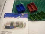 Walthers 933-3516 Ho Scale Industrial Dumpster Set Plastic Kit. Fixed Price $12.99.