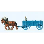 Horse Drawn Open Farm Cart + Figures Preiser 30468. Fixed Price $42.56.
