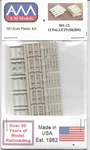 Am Models Pallets/ Skids (12) In Ho Scale 1/87 501-12. Fixed Price $9.99.