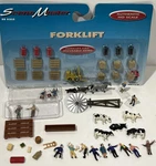 Scene Master Ho Scale Train Layout 433-1619 Forklift Set Plus Cows People & More. Fixed Price $35.00.