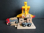 Brio World Wooden Railway Freight Goods Station No. 33280 Cars Cargo & Ramp. Fixed Price $38.00.