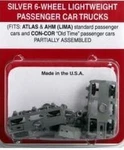 Micro-trains 00342061 Silver Six-wheel Lightweight Passenger Car Trucks. Fixed Price $21.45.