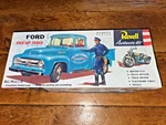 Vintage Revell #1430 1953 Ford Pick-up, Model Kit W/harley & Figures -1:43 Scale. Fixed Price $16.50.