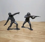 Louis Marx 6" Plastic German Army Toy Soldiers Military WW2 1963. Fixed Price $14.00.