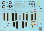 Hasegawa 1/72-SCALE Decals Only WW2 Naa P-51B Mustang With Malcolm Hood Fg Usaaf. Fixed Price $9.95.