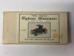 Jordan Products Hwy Miniatures Ho 1925 Ford Roadster-pick Up Kit C-213 (360-213). Fixed Price $15.99.