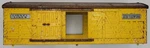 Lionel 514-3 Prewar Standard Gauge Yellow / Brown Boxcar Shell With Missing Trim. Fixed Price $35.00.
