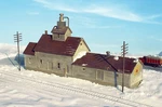 Walthers Cornerstone Scale Building/structure Kit Sunrise Feed Mill. Fixed Price $34.99.