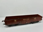 Hornby Series Gauge No. 2 N.e. High Capacity Brick Wagon Bogie Tinplate 1930S. Fixed Price $40.00.